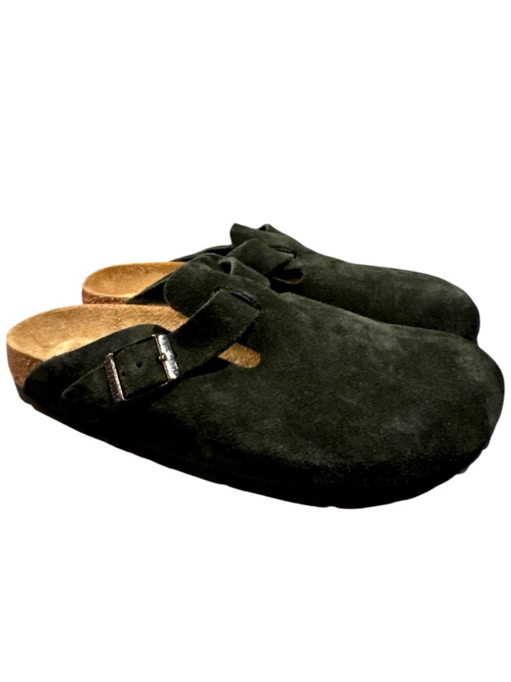 Birkenstock Boston Soft Footbed Clogs Women’s EU 38 Narrow Black Suede EUC